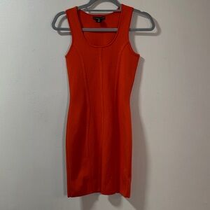 Sincerely Jules Vibrant Orange Mini Dress size Medium bodycon gators 6142